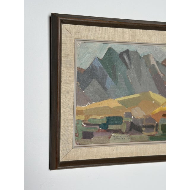 Original Swedish Oil on Panel – “Spanien” by Arne Bohman – Signed and Dated 1961 – Framed – 57 × 34.5 cm (22.4" × 13.6")...