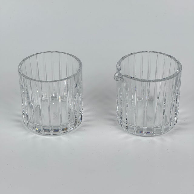 French Pair of Baccarat France Harmonie Open Sugar & Creamer Set For Sale - Image 3 of 7