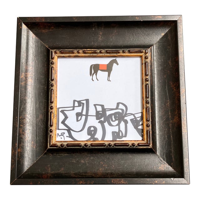 Contemporary Original Wayne Cunningham Abstract Ink Drawing Framed For Sale