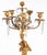 Louis XV Style Gilt Bronze Cupid Six Branch Candelabrum, late 19th century, the figure upholding a cornucopia issuing five...