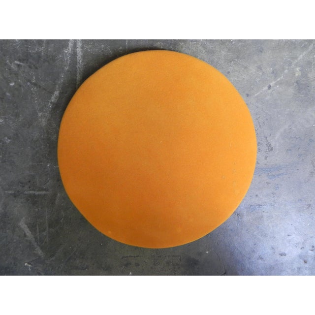 Orange Vintage Stool with Orange Seat, 1970s For Sale - Image 8 of 9