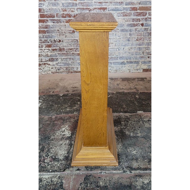 1930s 1930s Carved Oaks Stand - 4 Feet Tall For Sale - Image 5 of 8