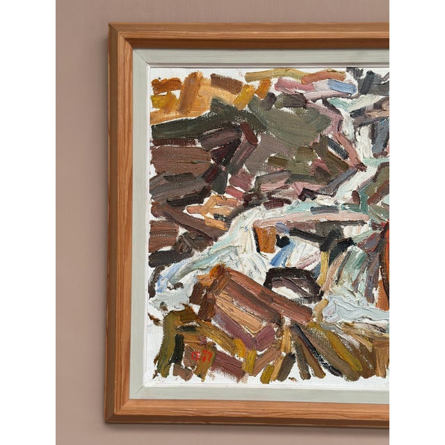 Olle Blomberg, Waterfall, 1972, Oil on Canvas, Framed For Sale - Image 15 of 18