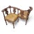 Antique Italian Renaissance Revival Carved Tufted Tete-a-Tete Settee Newly Reupholstered in Leather For Sale In Chicago - Image 6 of 10