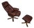 Set of Lounge Chair and Ottoman from Hjellegjerde Møbel, Sweden, 1980s For Sale