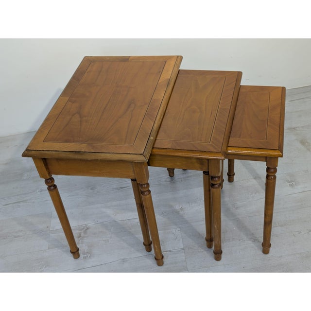 Set of Mid-Century Inlaid Trojak Tables, Set of 3 For Sale - Image 16 of 17