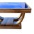 Blue 1930s Streamline Art Deco Double Arch Rosewood Coffee Table W/ Colbalt Blue Glass Top For Sale - Image 8 of 11