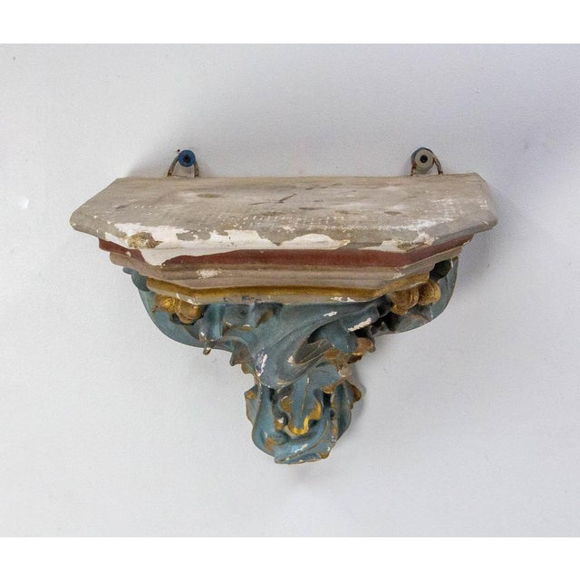 French Plaster Pedestal Shelf For Sale - Image 5 of 12