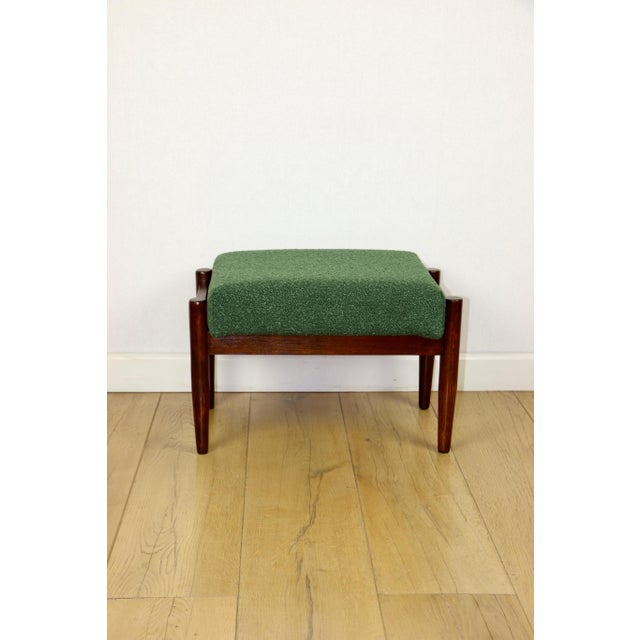 Wood Green Bouclé Ottoman by Edmund Homa, 1970s For Sale - Image 7 of 7
