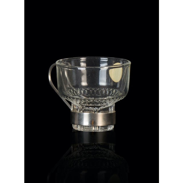 Vintage Glass Coffee Set, Italy, 1970s, Set of 6 For Sale - Image 4 of 5