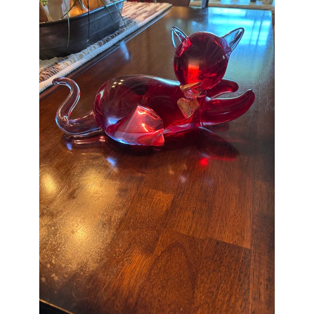 1970s Murano Seguso Sommerso Style Cat For Sale In Nashville - Image 6 of 6