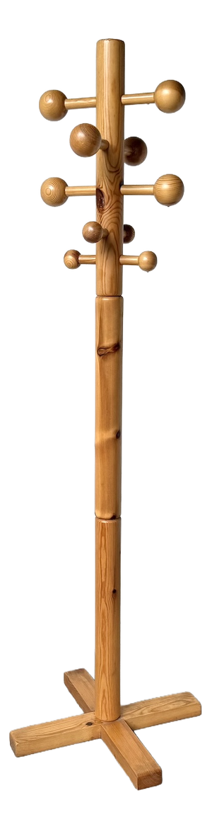 Freestanding Coat Rack in Pine from Les Arcs, 1970s