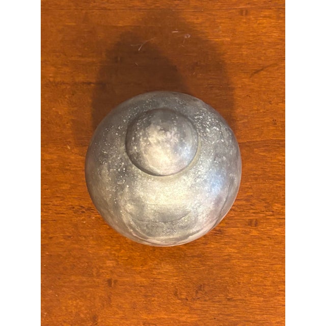 Vintage Mid-Century Modern Studio Pottery Lidded Vessel, Signed For Sale - Image 4 of 5