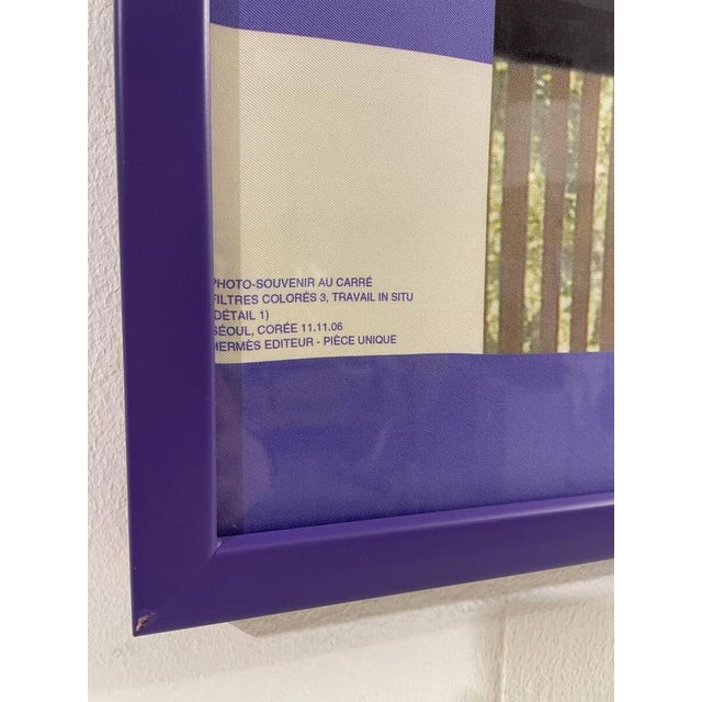 Daniel Buren, Hermès, Souvenir in Carré, Square 90 Photo, Silk & Wood For Sale - Image 3 of 6