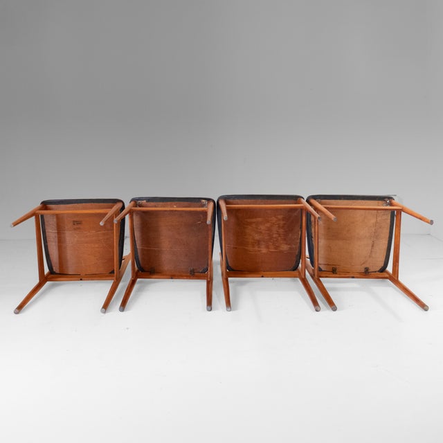 Wood Vintage Italian Wood Dining Chairs by Passoni Udine, 1960s, Set of 4 For Sale - Image 7 of 14