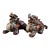 Pair of Vintage Cloisonne Enamel Guardian Lions – 5.9" Foo Dog Figures For Sale