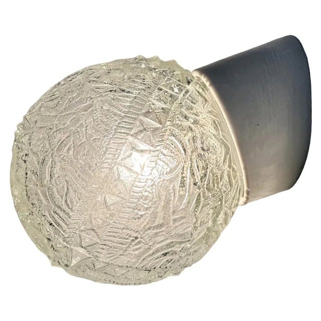 Vintage White Porcelain Wall Light, 1970s For Sale - Image 10 of 11