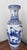 Vintage Hand-Painted Chinoiserie Floor Vase With Blue & White Floral and Avian Motif For Sale - Image 4 of 12