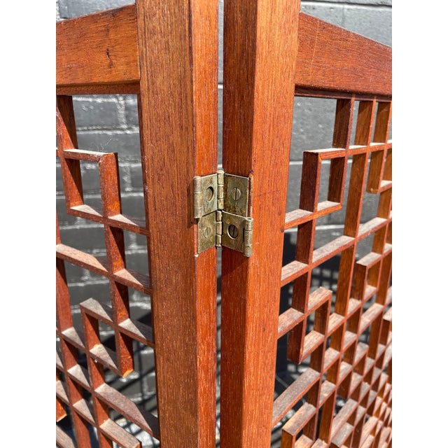 MidCentury Kumiko Folding Screan Room Divider Chairish