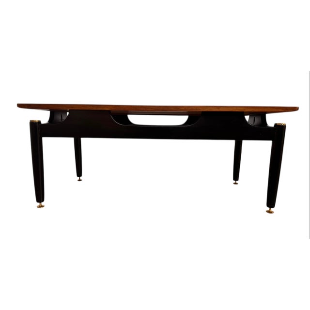 Brown G Plan's Enduring Elegance: A Mid-Century Modern Black Tola Coffee Table For Sale - Image 8 of 12