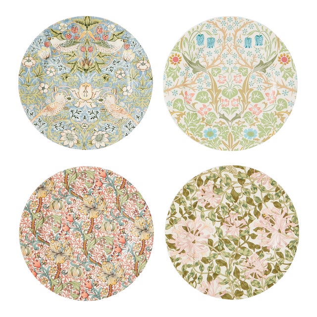 Spode Morris & Co Salad Plates 8" - Set of 4 For Sale