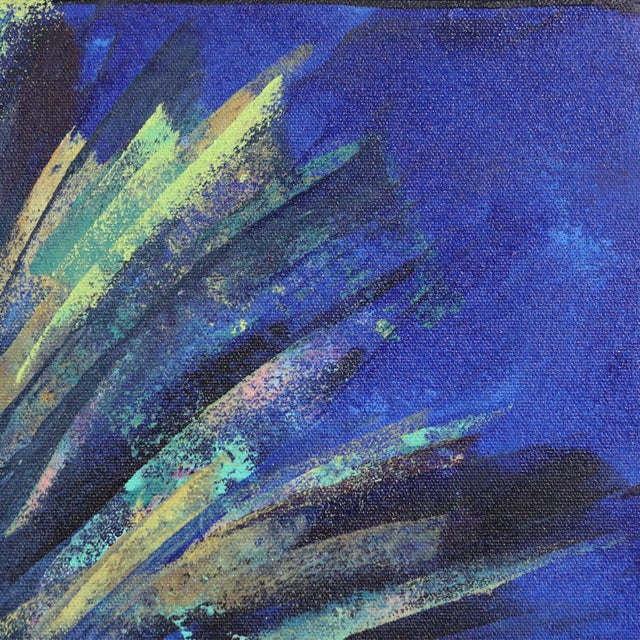 2020s Late Afternoon Blues - Tall Palm Tree Original Landscape Artwork by Kathleen Keifer For Sale - Image 5 of 8
