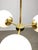 Mid-Century Modern Italian Pendant Light in Brass and Opaline Glass, 1960s For Sale - Image 10 of 15