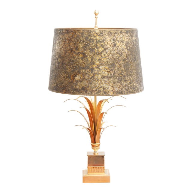 Brass Palm Tree Table Lamp, 1970s For Sale