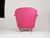 Italian Pink Fabric Upholstered Chair, 1950s For Sale - Image 11 of 14