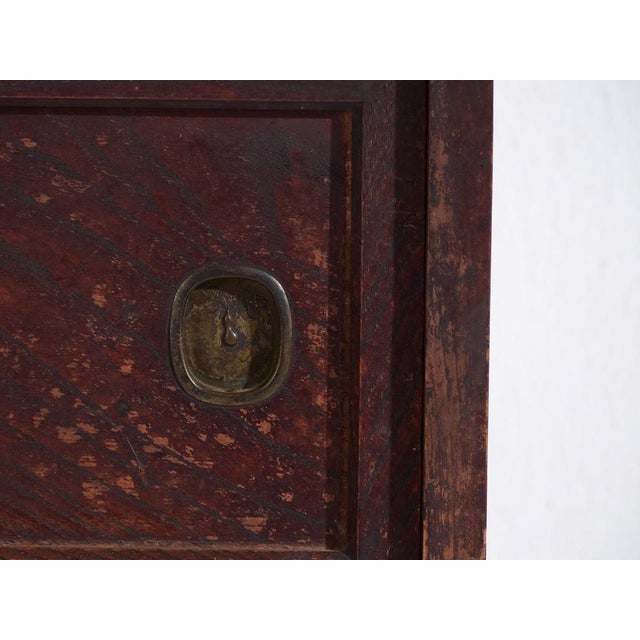 Antique Japanese Wood and Glass Display Cabinet For Sale - Image 5 of 14