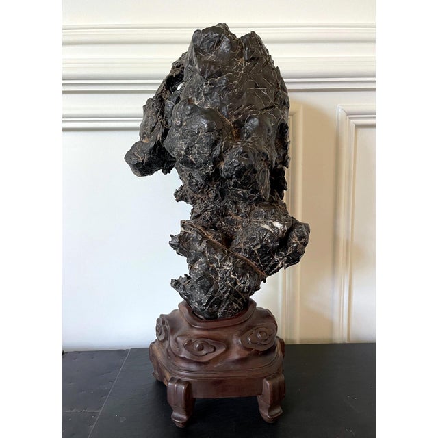 Chinese Large and Substantial Chinese Scholar Rock on Display Stand For Sale - Image 3 of 18