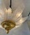 Metal Myran Allan Luxury Lighting Vintage Italian Satin Glass and Gold Semi Flush Mount/Chandelier For Sale - Image 7 of 7