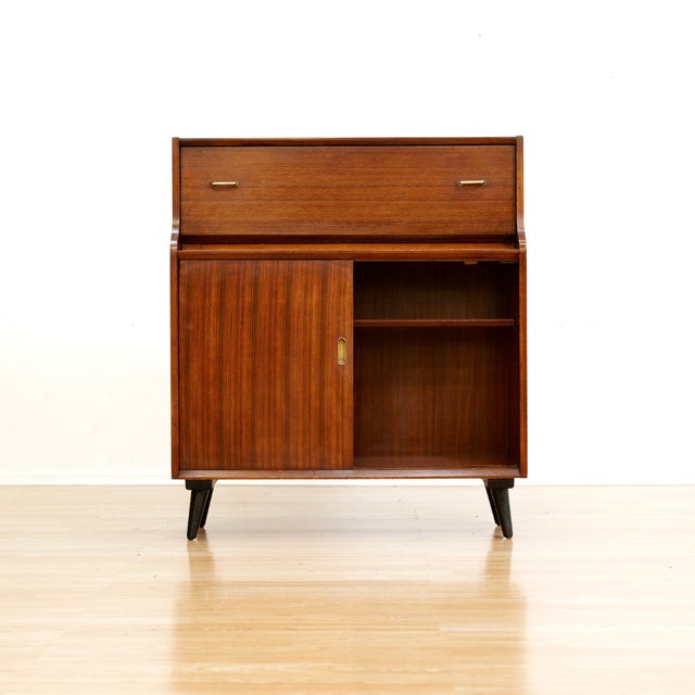 Wood 1960s Mid Century Secretary Desk For Sale - Image 7 of 10