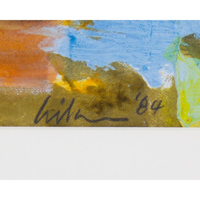 1984 Abstract Mixed Media Painting by Harry Hilson For Sale - Image 4 of 8