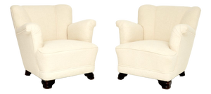 Vintage Danish Club Chairs, 1940, Set of 2