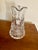 Vintage Lead Crystal Demi-Pitcher with Etched Pinwheel or Starburst Design with Floral Details Demi-pitcher measures 6"...
