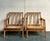 This charming pair of armchairs offers a beautiful convergence of rustic simplicity and relaxed mid-century styling,...