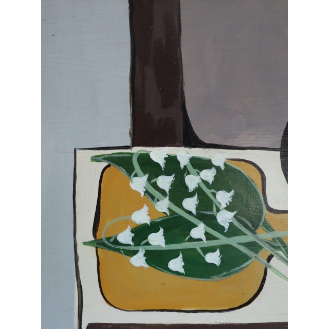 Contemporary 'Lily of the Valley & Jug' Original Still Life Oil Painting, Framed For Sale - Image 10 of 11