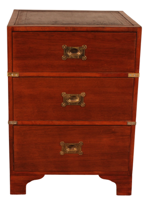 Small Mahogany Naval Military Chest of Drawers, 19th Century