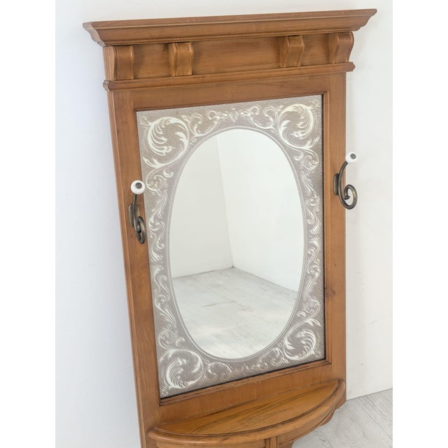 Vintage Mirror with Hangers and Shelf, 1965 For Sale - Image 3 of 13
