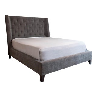Bernhardt Queen Tufted Upholstered Bedframe For Sale