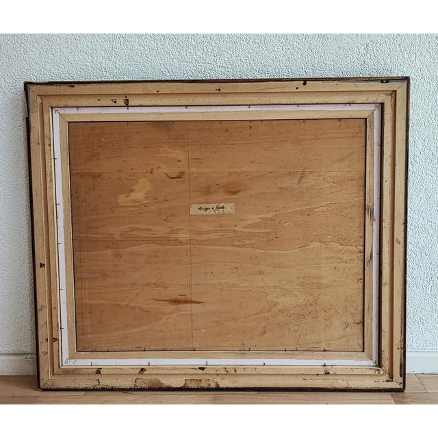 E. Mariola, Payasage de montagne et chalets, 1942, Oil on Wood, Framed For Sale - Image 9 of 12