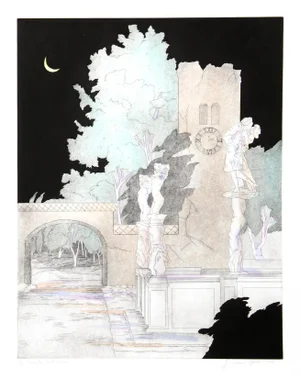Susan Hall, Psyche & Armour, Etching With Aquatint