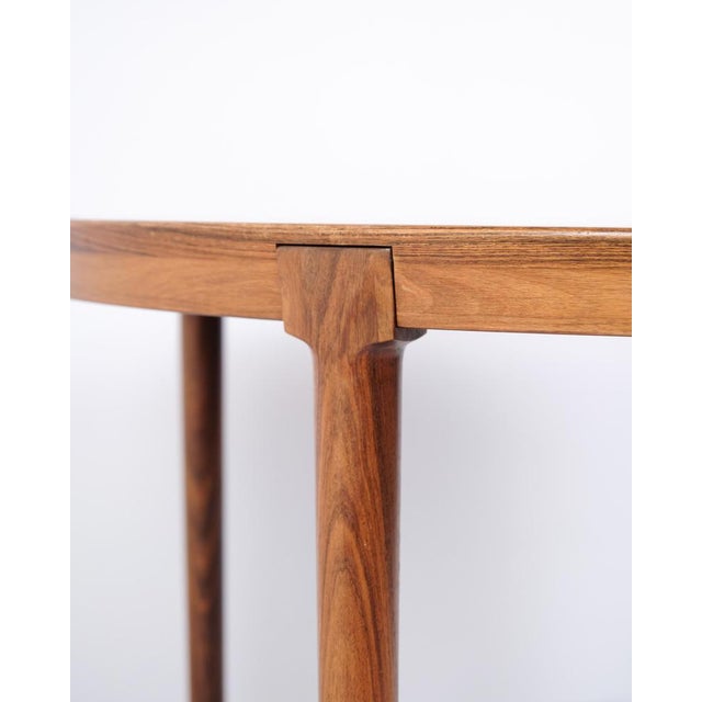 Round Rosewood Dining Table from Sannemanns Møbelfabrik, 1980s For Sale - Image 4 of 8