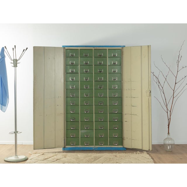 Mid-Century Modern Vintage Steel Cabinet, 1950s For Sale - Image 3 of 9