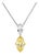 Platinum Fancy Intense Yellow Diamond Necklace For Sale