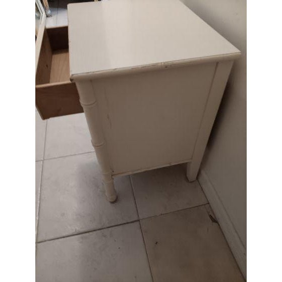 Tan Vintage Hollywood Regency Style Nightstand One Drawer For Sale - Image 8 of 8