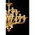 Early 21st Century Modern Amber Linear Murano Glass Gold Chandelier by Simoeng For Sale - Image 5 of 7