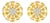 Nina Zhou Daisy Yellow Sapphire Diamond Birth Flower Earrings in 14k Gold For Sale