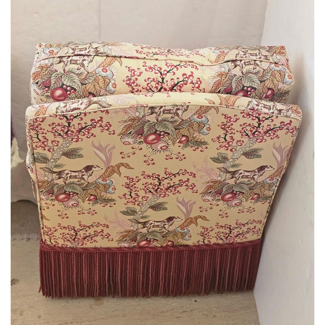Chintz Upholstered Club Chairs- A Pair For Sale - Image 11 of 17